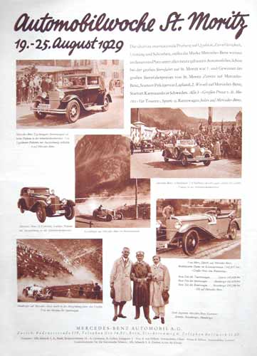 Schweizer Werbung Mercedes 1929