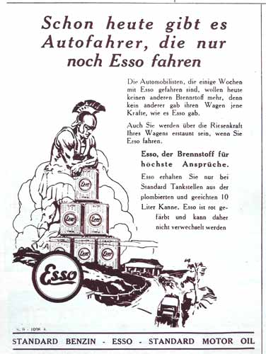 Esso in der Schweiz 1929